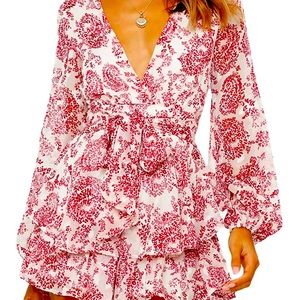 Red and white Romper